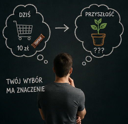 Człowiek zastanawia się nad rozpoczęciem inwestowania